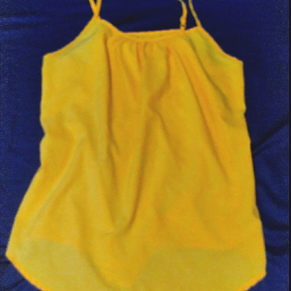 Yellow thin strap top.
